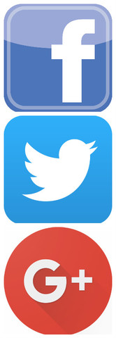 Facebook, Twitter, Google+