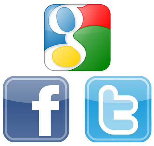 Facebook, Twtter y Google+