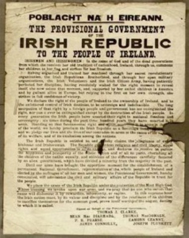Ireland was declared a Republic, all Ireland in theory.