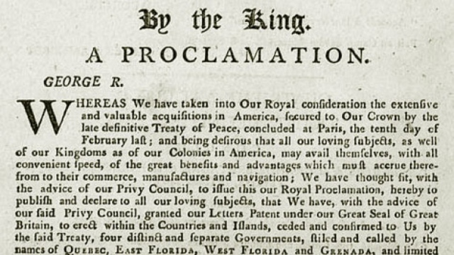 Royal Proclamation