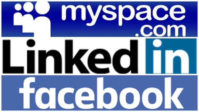 My space, Linkedin y Facebook