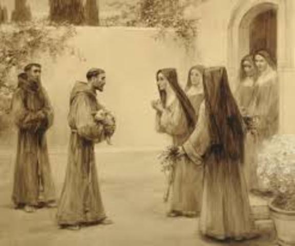 Santa Clara funda las Clarisas