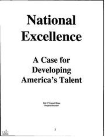 National Excellence: The Case for Developing America's Talent