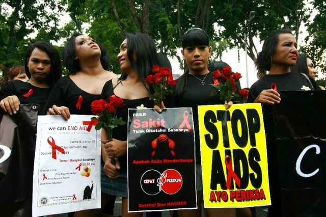 First protest against HIV