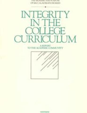 Integrity in the College Curriculum Report