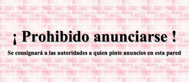 Prohibido anunciarse
