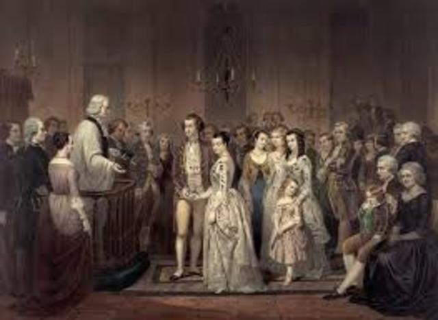 1759- George Washington marries