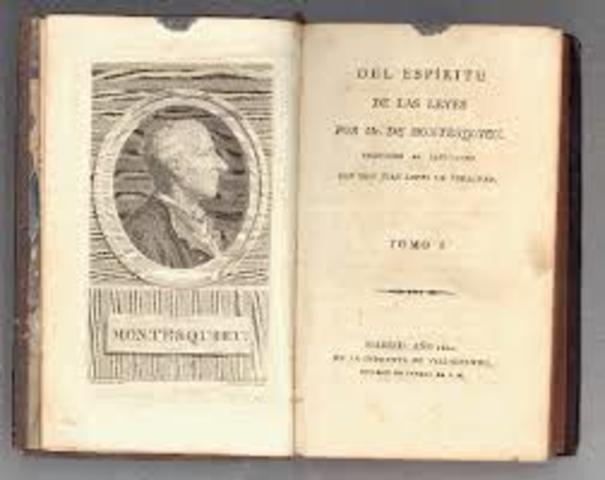 Montesquieu publica El espiritu de las leyes.