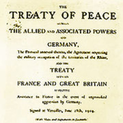 Treaty of Versailles signed by Germany