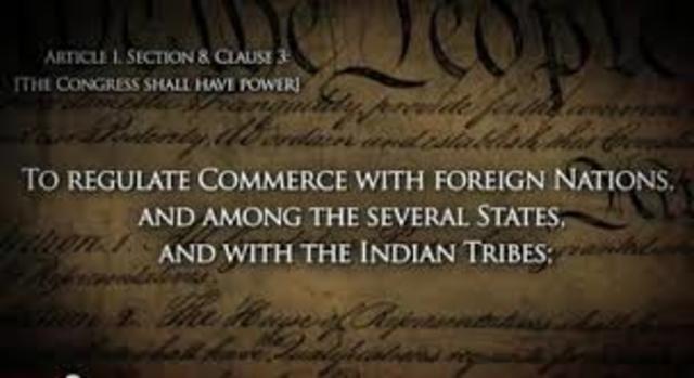 1800-1930's Commerce Clause of Constitution 1800