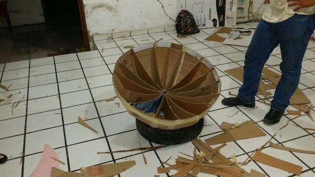 Se comenzo el relleno de las paredes interiores