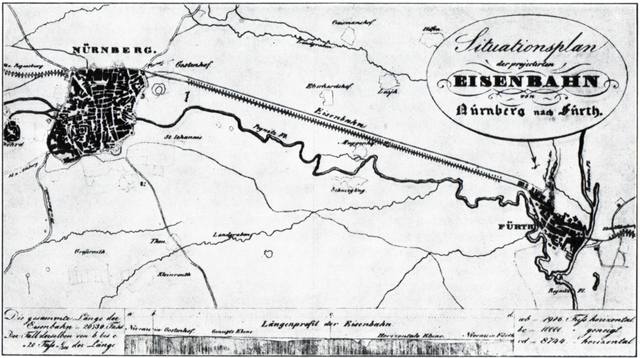 La primera línia de ferrocarril interurbà