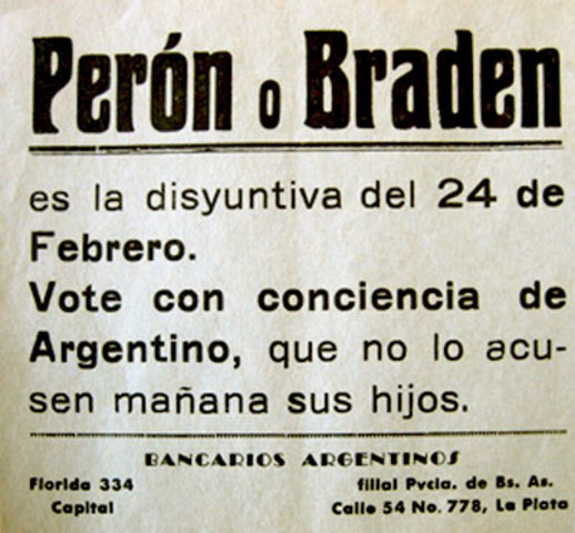 Elecciones de 1946: Braden o Peron