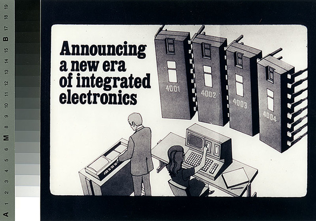 Intel introduces the first microprocessor