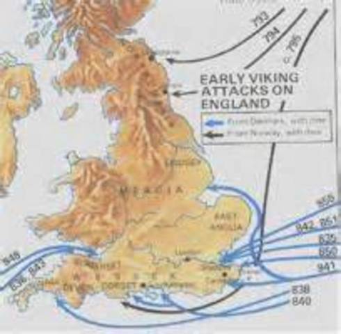 First Viking attact on England