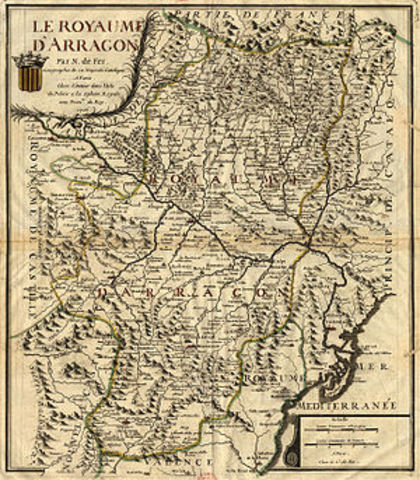 Nápoles conquistada e incluida en el Reino de Aragón.