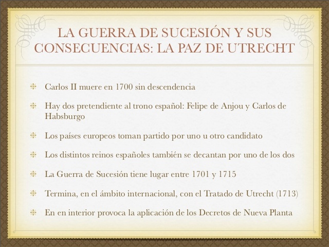 Reformismo del sigloXVIII: guerra de Sucesión