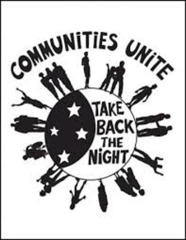 The first "take back the night" march was organised in Philadelphia in 1975.