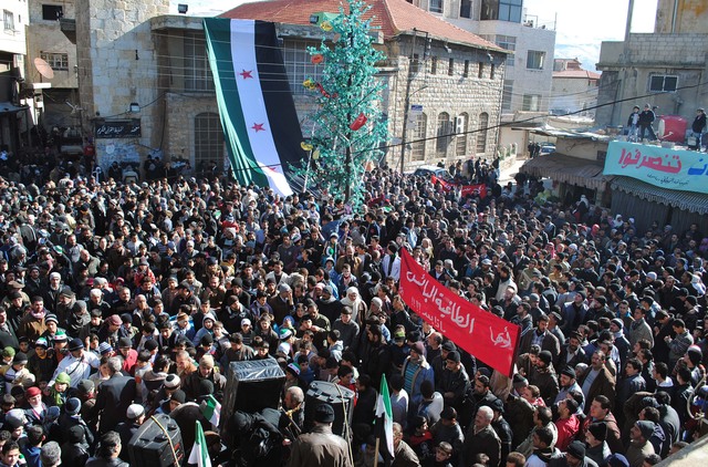 Protesters March on the Capital of Damascus