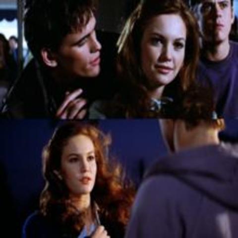 Dally took Pony and Johnny to the movie theater, and they met Cherry, and Pony and Johnny thought well of Cherry.