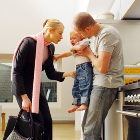 Erikson's Stage 1 - Trust vs. Mistrust (A child that trusts the parent may develop security and trust. A child that does not trust the parent may become insecure and mistrustful)