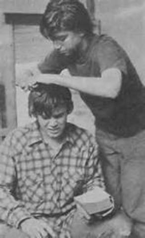 Ponyboy and Johnny have their hair dyed