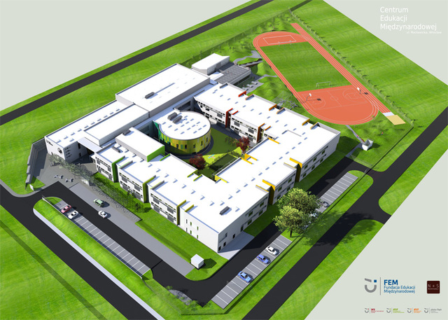 The construction of the new building was started.