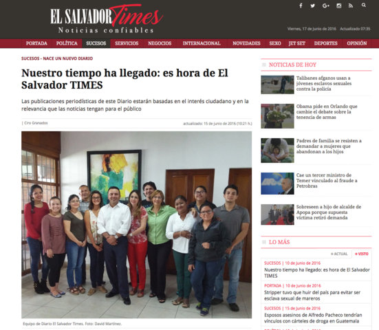 Nace "El Salvador Times"