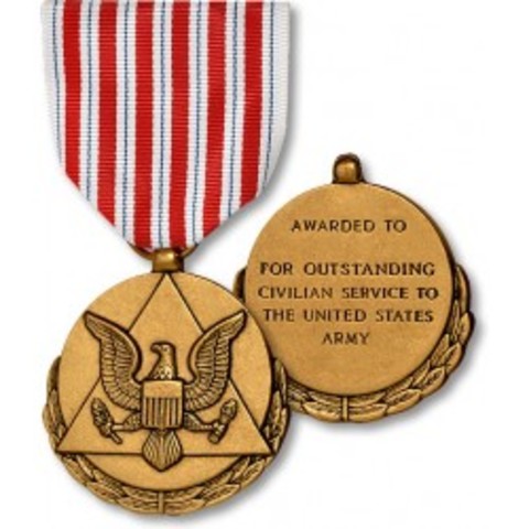 Awarded Army Outstanding Civilian Service Medal