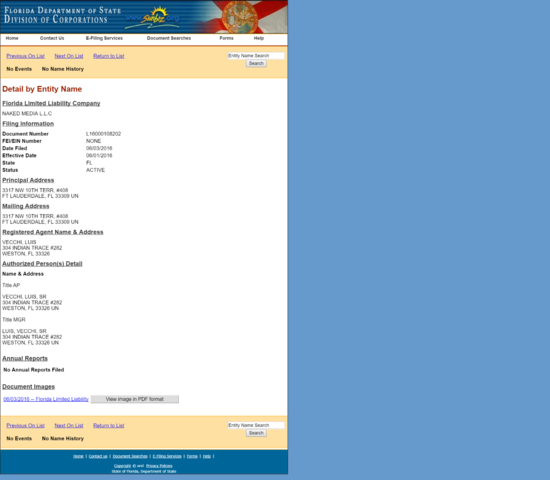 Naked Media LLC is formed