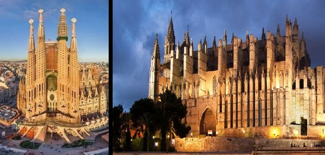 Antoni Gaudí con torres