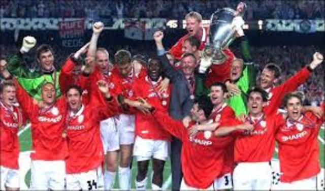 Man united win the treble