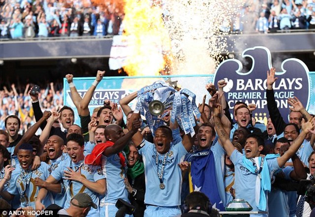 City premier league champions for the first time since 1968 after an injury time comeback