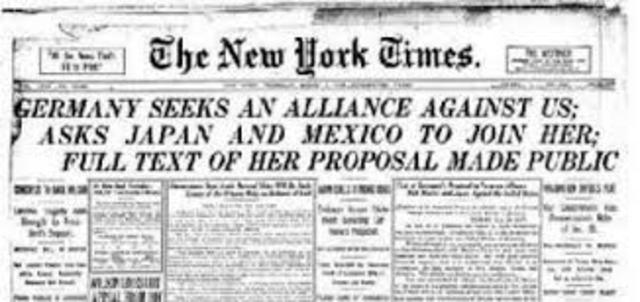 US enter World War I