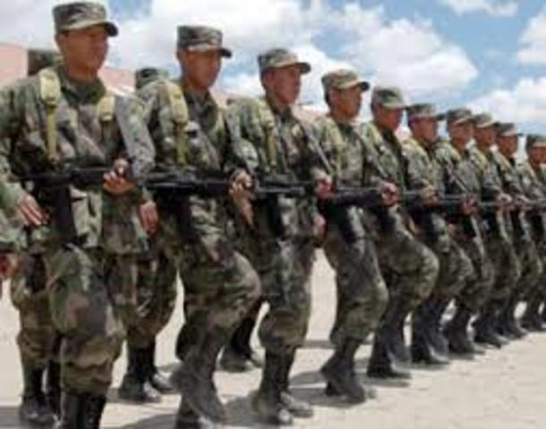 preparecion a soldados  atraves de un proyector