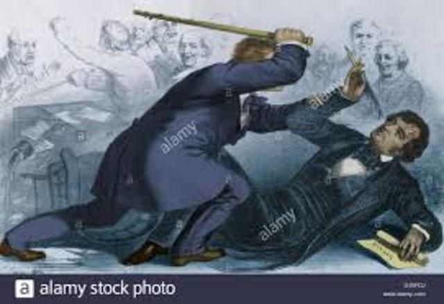Charles Sumner is attacked
