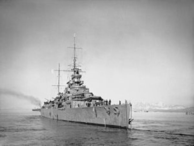 HMS Effingham departs Harstad, Norway with 1,020 troops, 10 Bren Gun Carriers, and 130 tons of supplies on board for Bodø, Norway