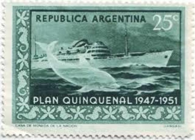 Peron fija el Primer Plan Quinquenal