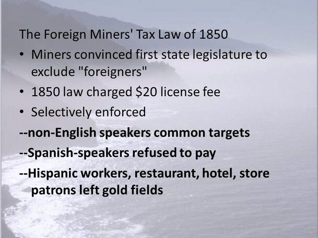 Foreign Miners' Tax