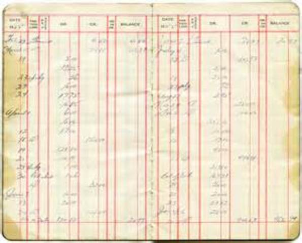 Procedimentos contábeis manuscritos