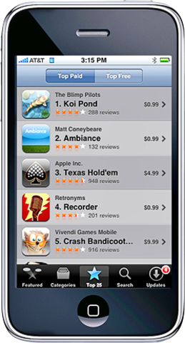 Apple lanza el iPhone App Store.