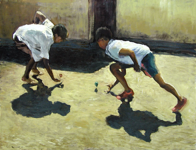 Rayuela, pelota, trompos