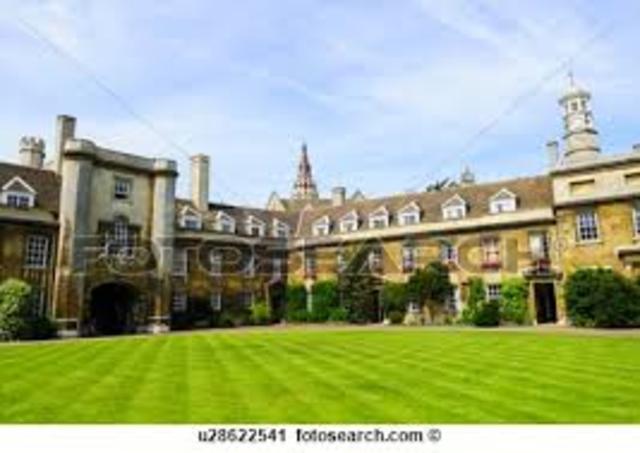 Comienza La Carrera De Teologia En El Colegio Christ's, Cambridge