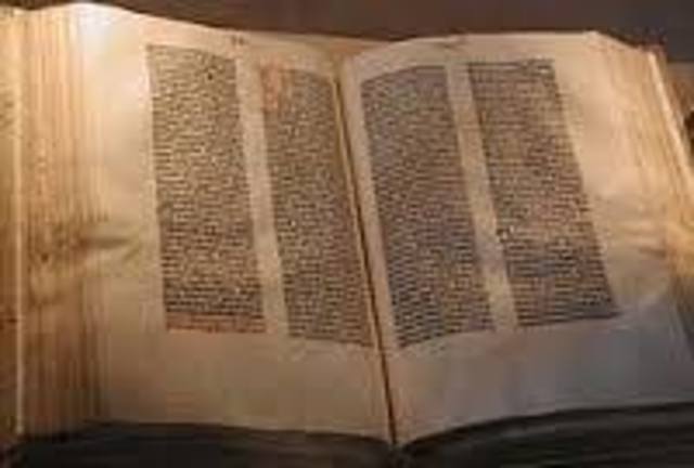Gutenberg empieza a imprimir la “Biblia de Maguncia”.