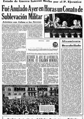 Intento de Golpe de Estado al Presidente Peron