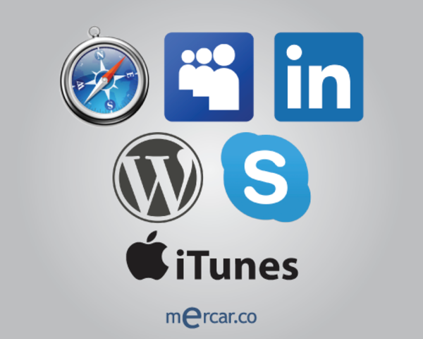 safari, my space, skype, linkedin