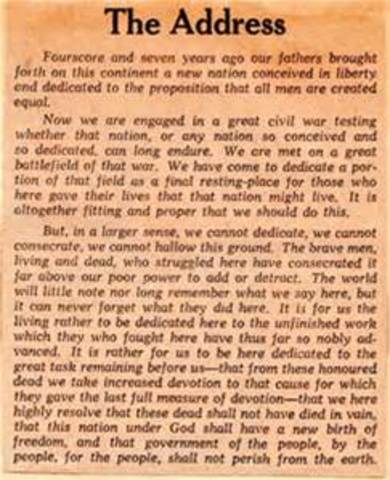 GETTYSBURG ADDRESS