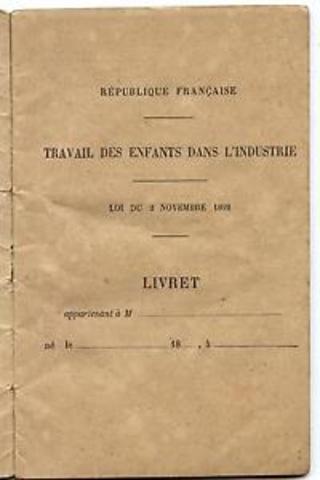 Limitation du travail de femmes et enfants et creation des corps d'inspecteurs