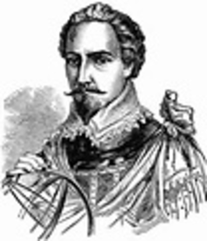 "Gilbert arrives in the New World"