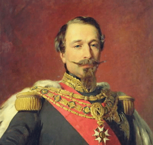 Napoleón III le otorga a Morse un premio por su invento
